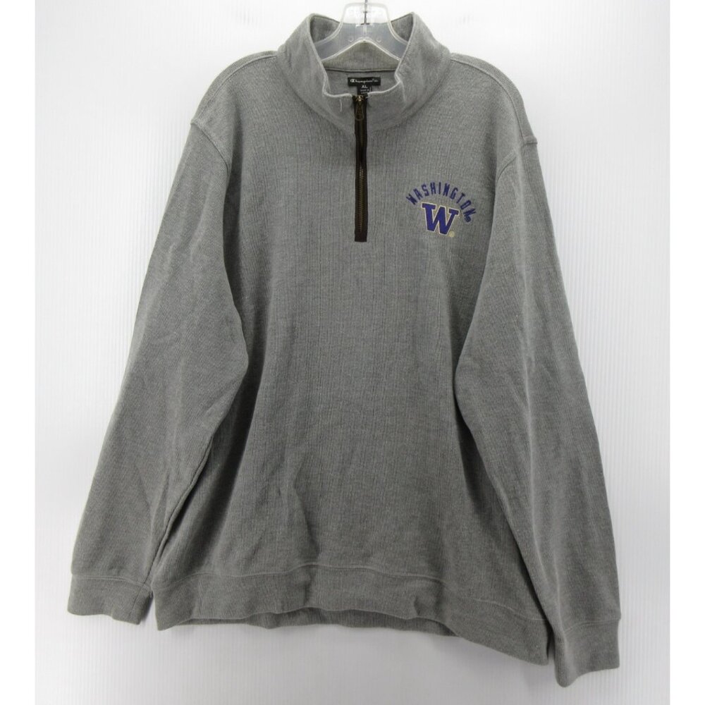 Washington Huskies Sweatshirt XL Champion Y2K University 1/4 Zip NWT *